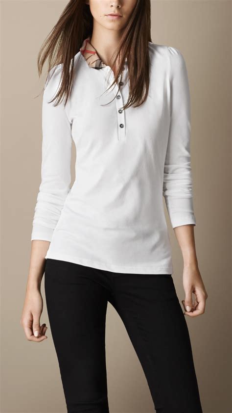 women burberry polo|Burberry long sleeve women us.